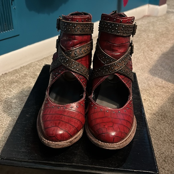 Freebird saphire red croco boots - Picture 3 of 7